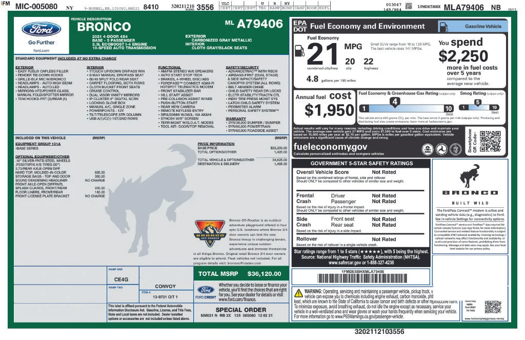 Used 2021 Gray Ford Base image 2
