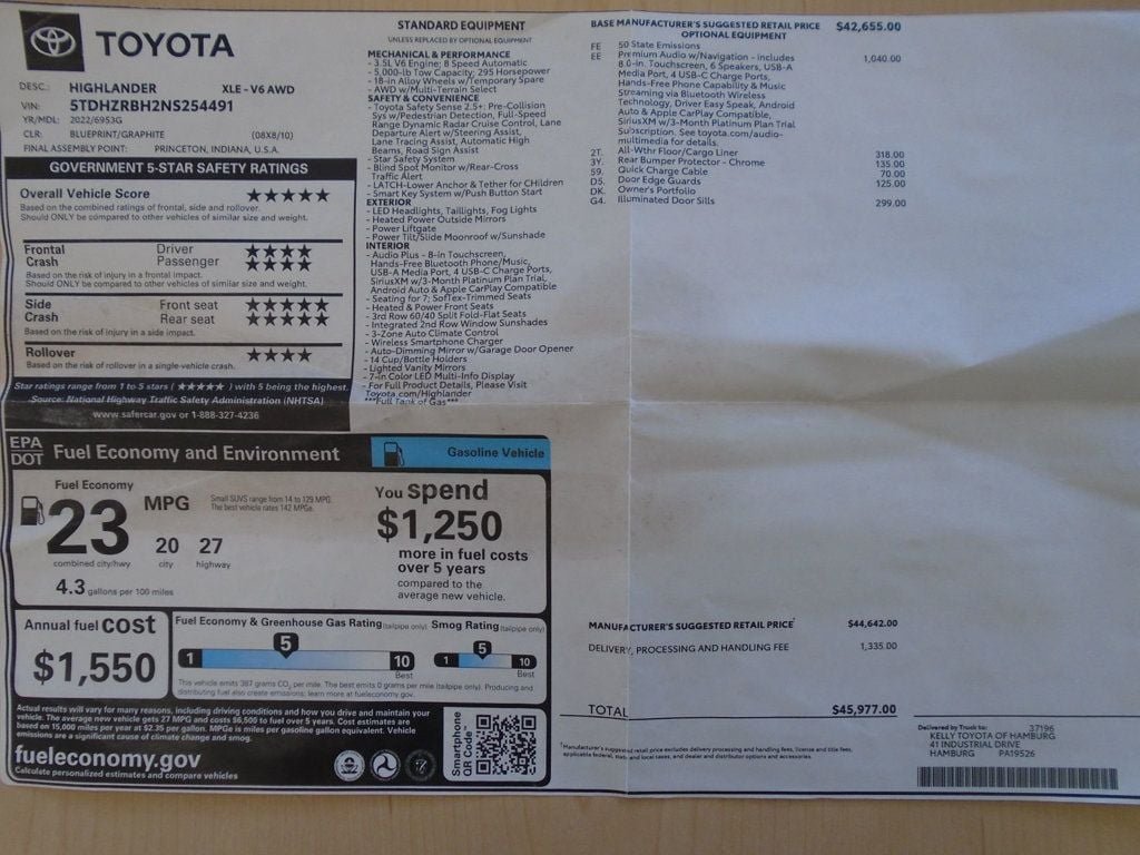 Used 2022 Blueprint Toyota XLE AWD image 38