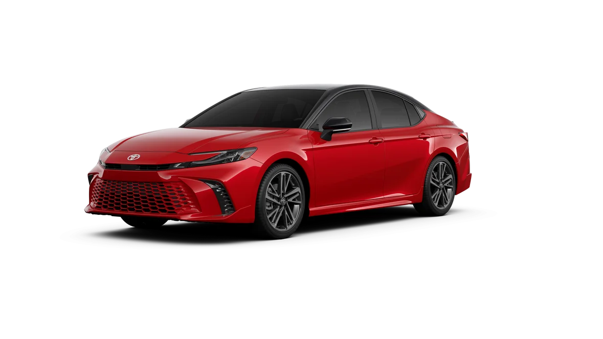 New 2026 Supersonic Red with Midnight Black Metallic roof Toyota XSE image 23