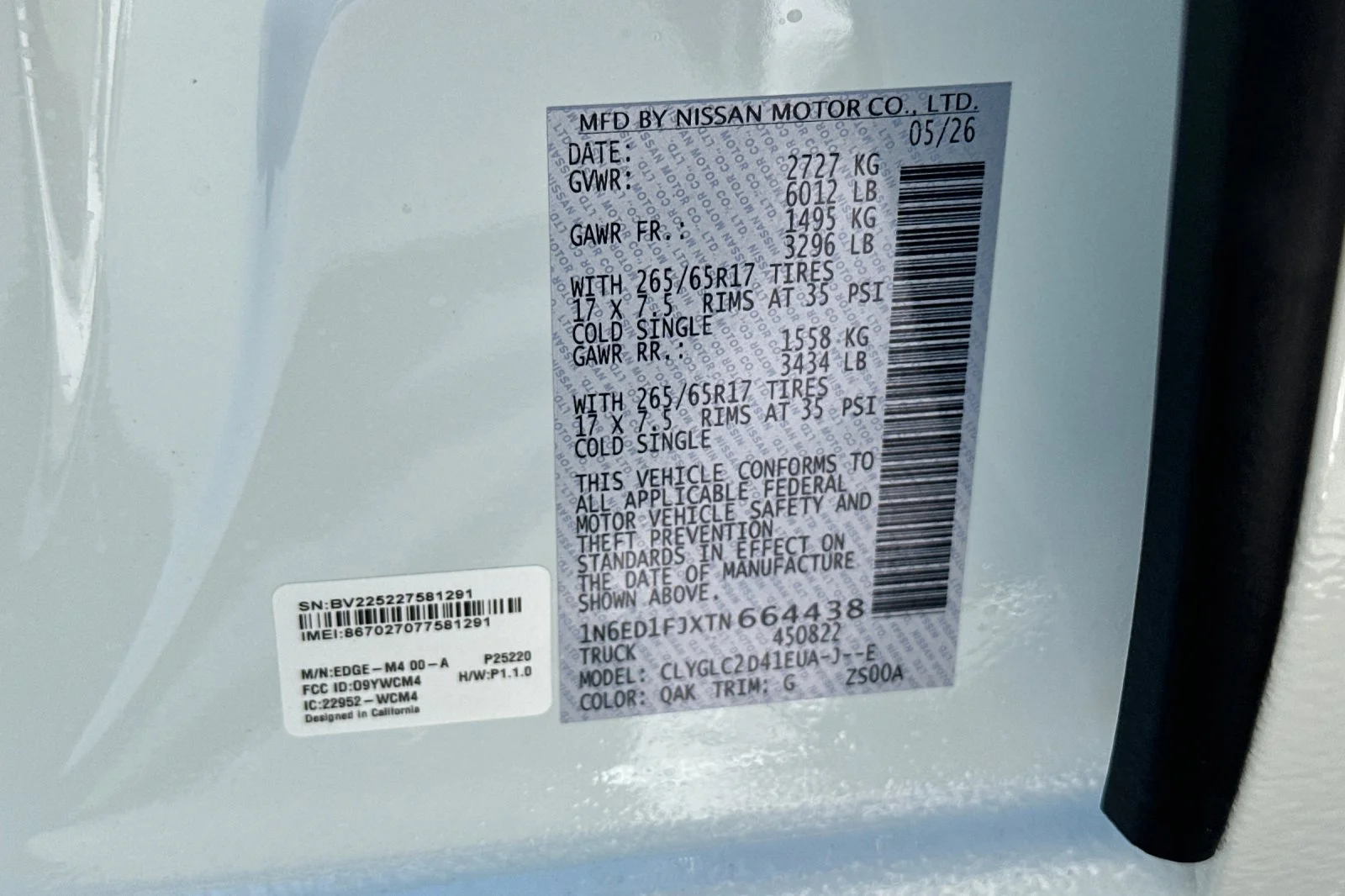 New 2026 Glacier White Nissan Crew Cab SV Long Bed image 26