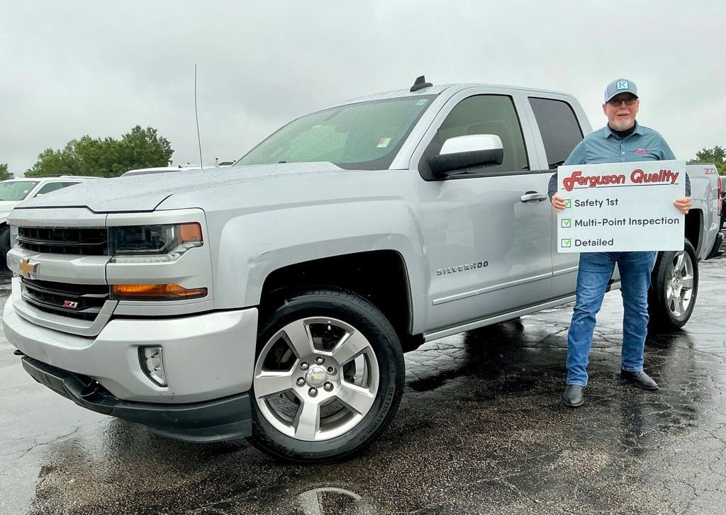 Silver Ice Metallic 2018 Chevrolet Silverado 1500 LT Double Cab 4WD Pickup Truck Four-Wheel Drive 6-Speed Automatic Overdrive
