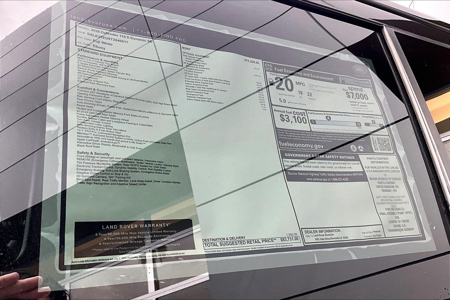 New 2026 Fuji White Land Rover X-Dynamic SE image 13