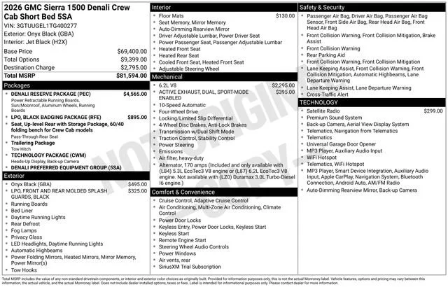 New 2026 Onyx Black GMC Denali image 5