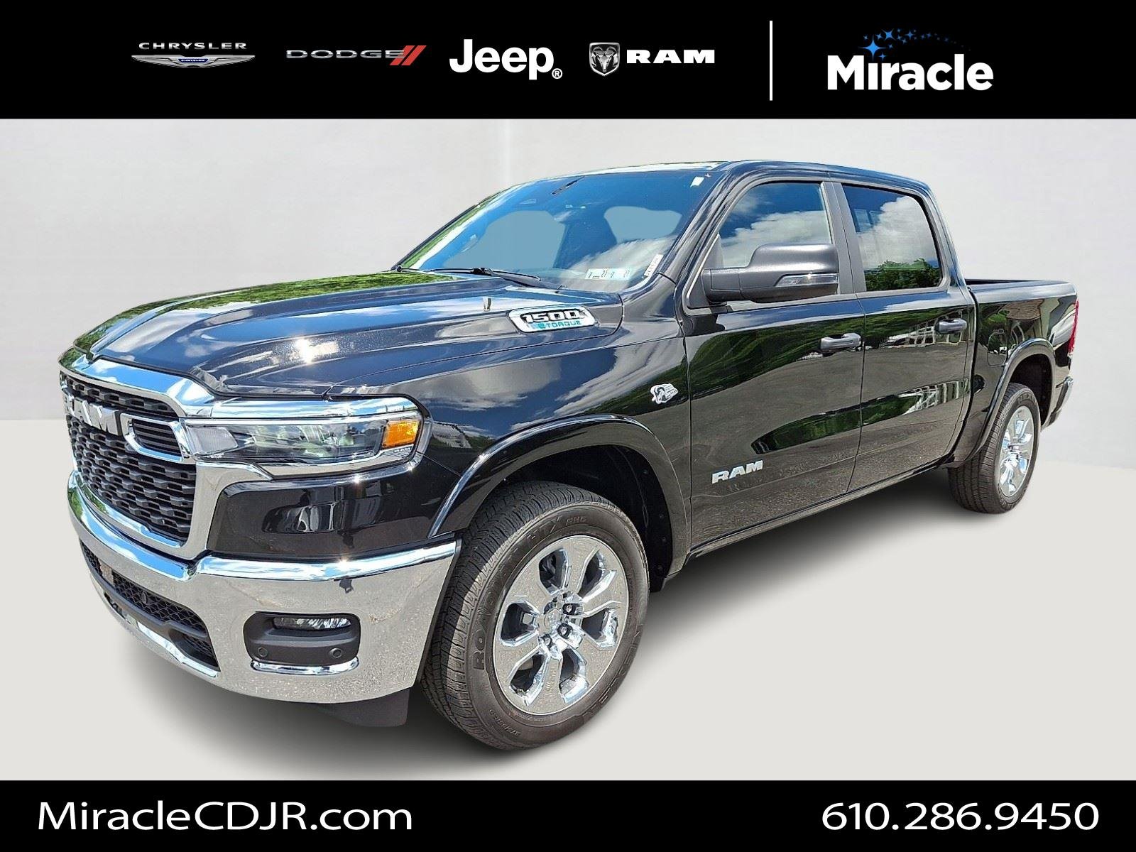 New 2026 Diamond Black Crystal Pearlcoat RAM Big Horn image 1