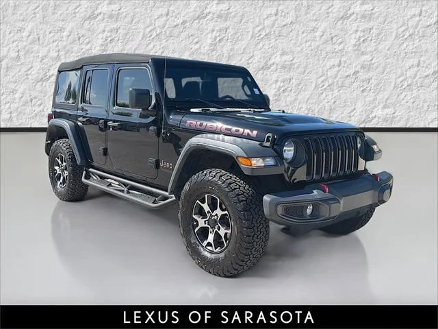 Used 2021 Black Clearcoat Jeep Unlimited Rubicon image 1