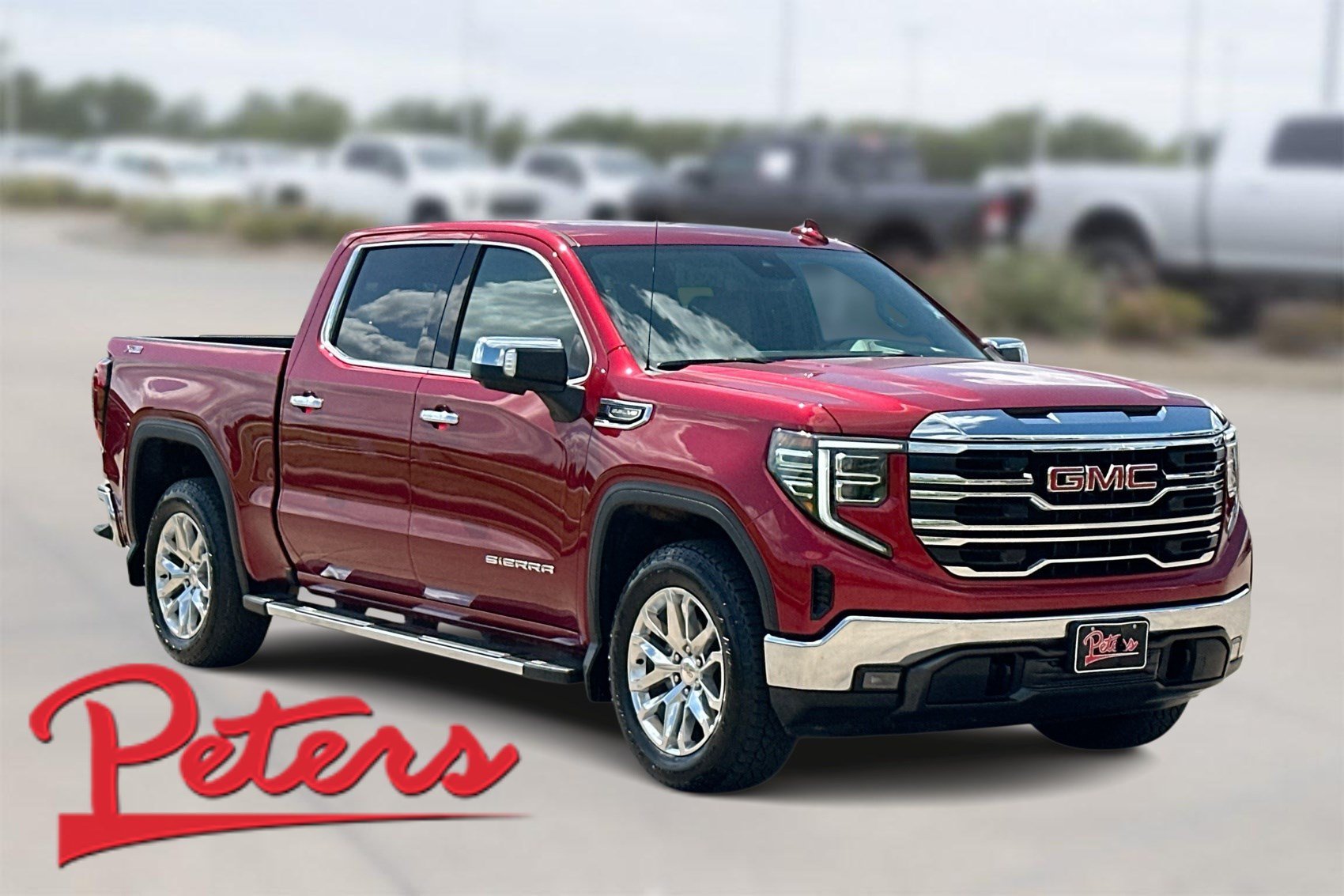 Used 2024 Volcanic Red GMC SLT image 1