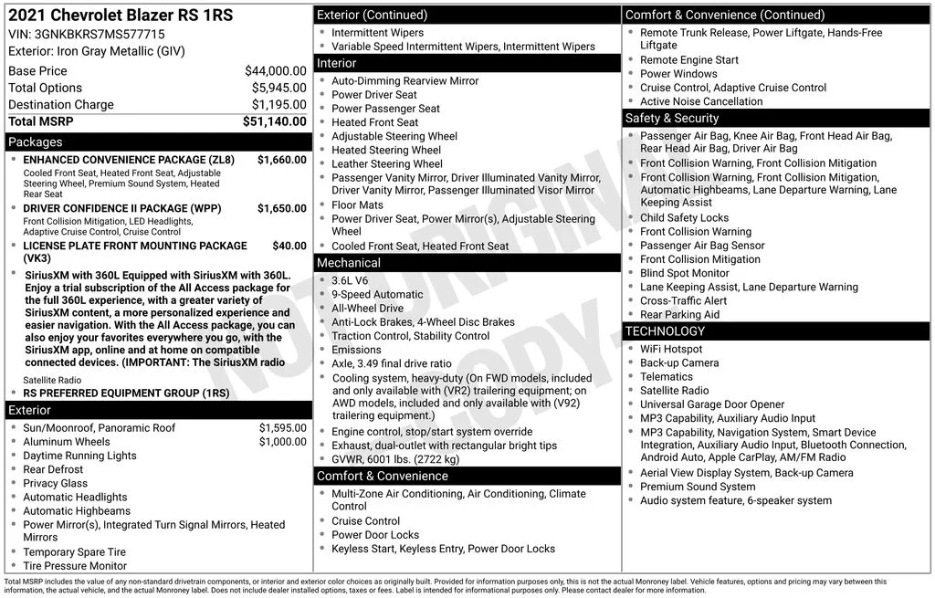 Used 2021 Gray Chevrolet RS image 5