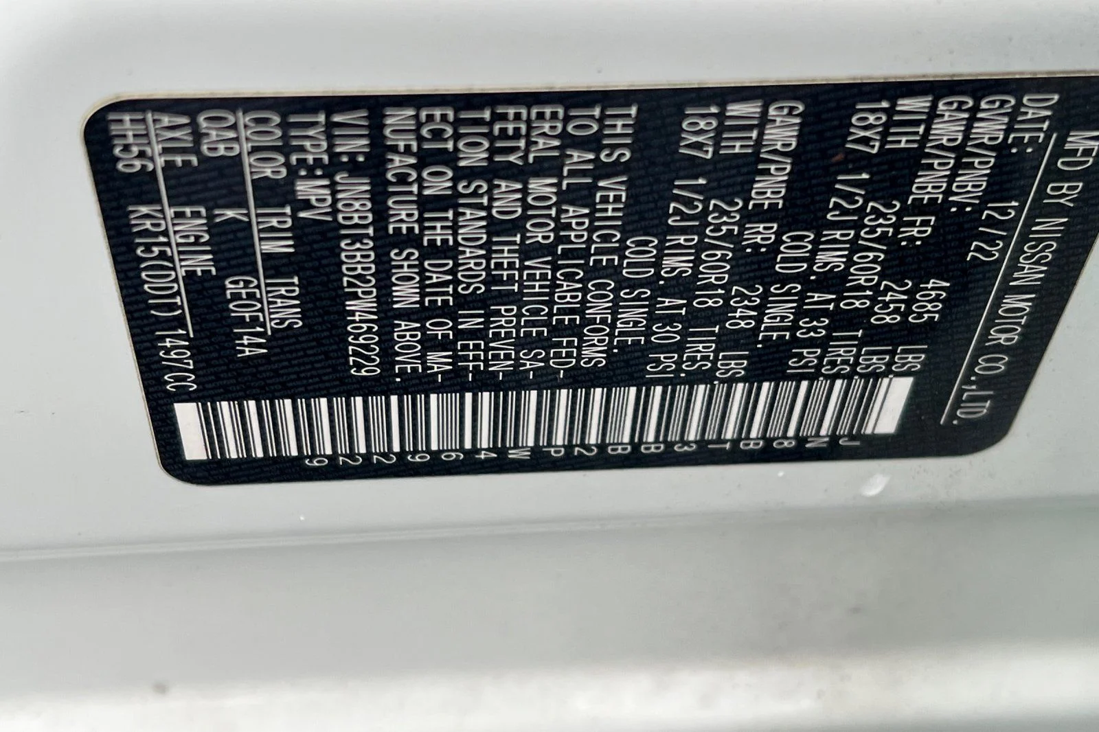 Used 2023 White Nissan SV image 26
