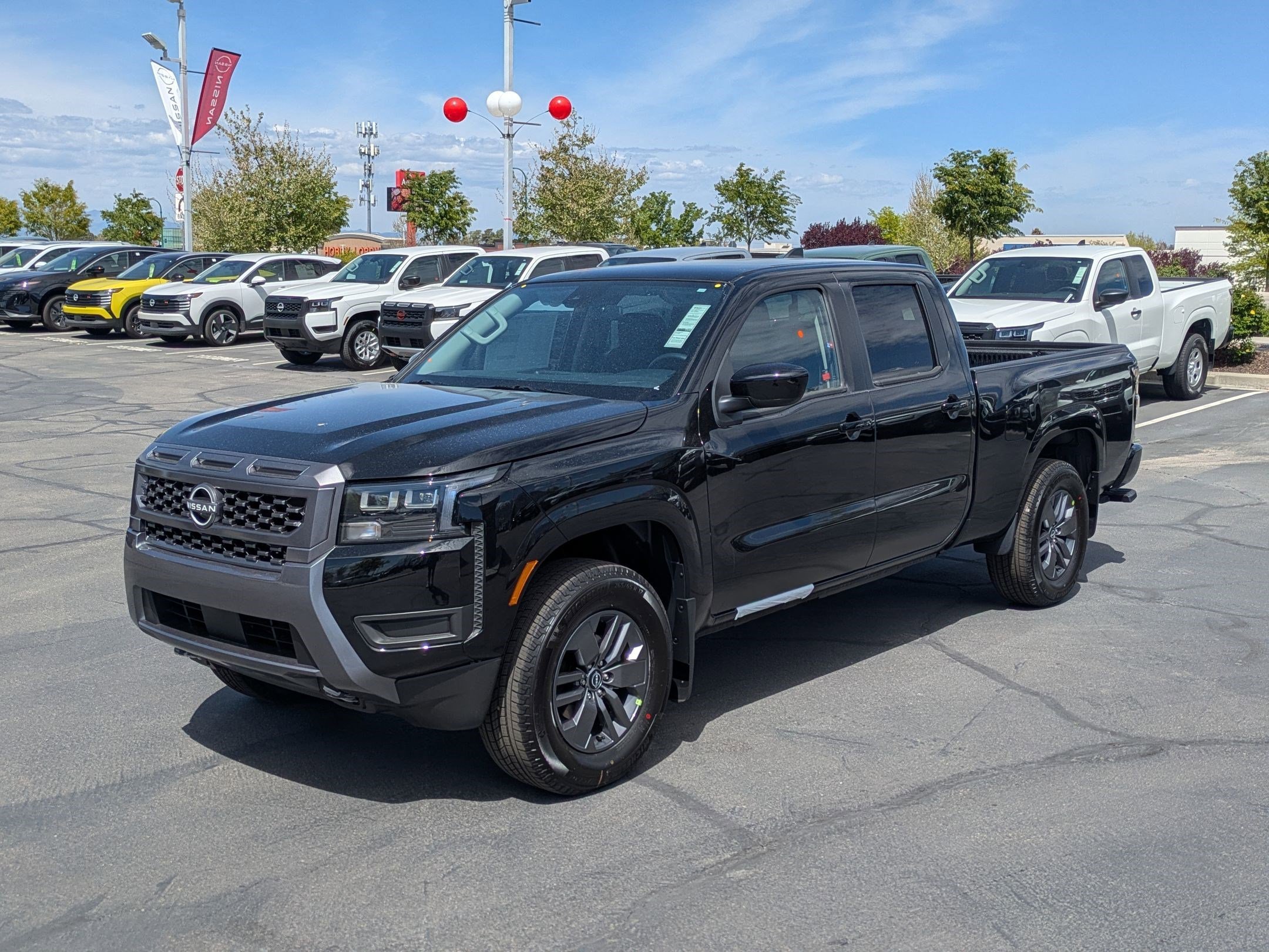 New 2026 Super Black Nissan Crew Cab SV Long Bed image 8