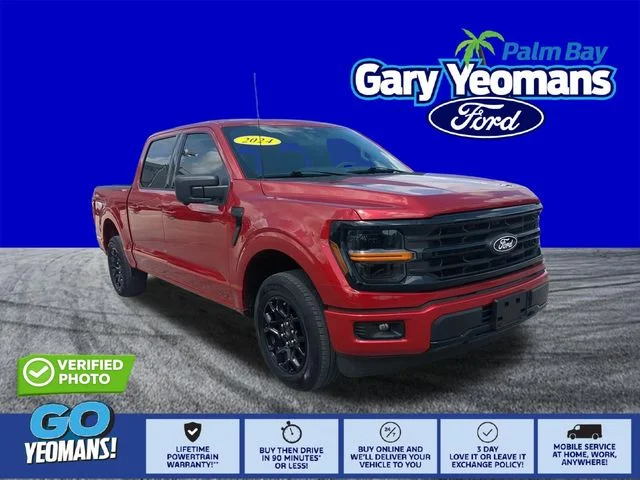 Certified Used 2024 Rapid Red Metallic Tinted Clearcoat Ford XLT image 1