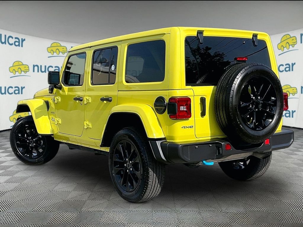 Used 2024 Yellow Jeep Sahara 4xe image 4