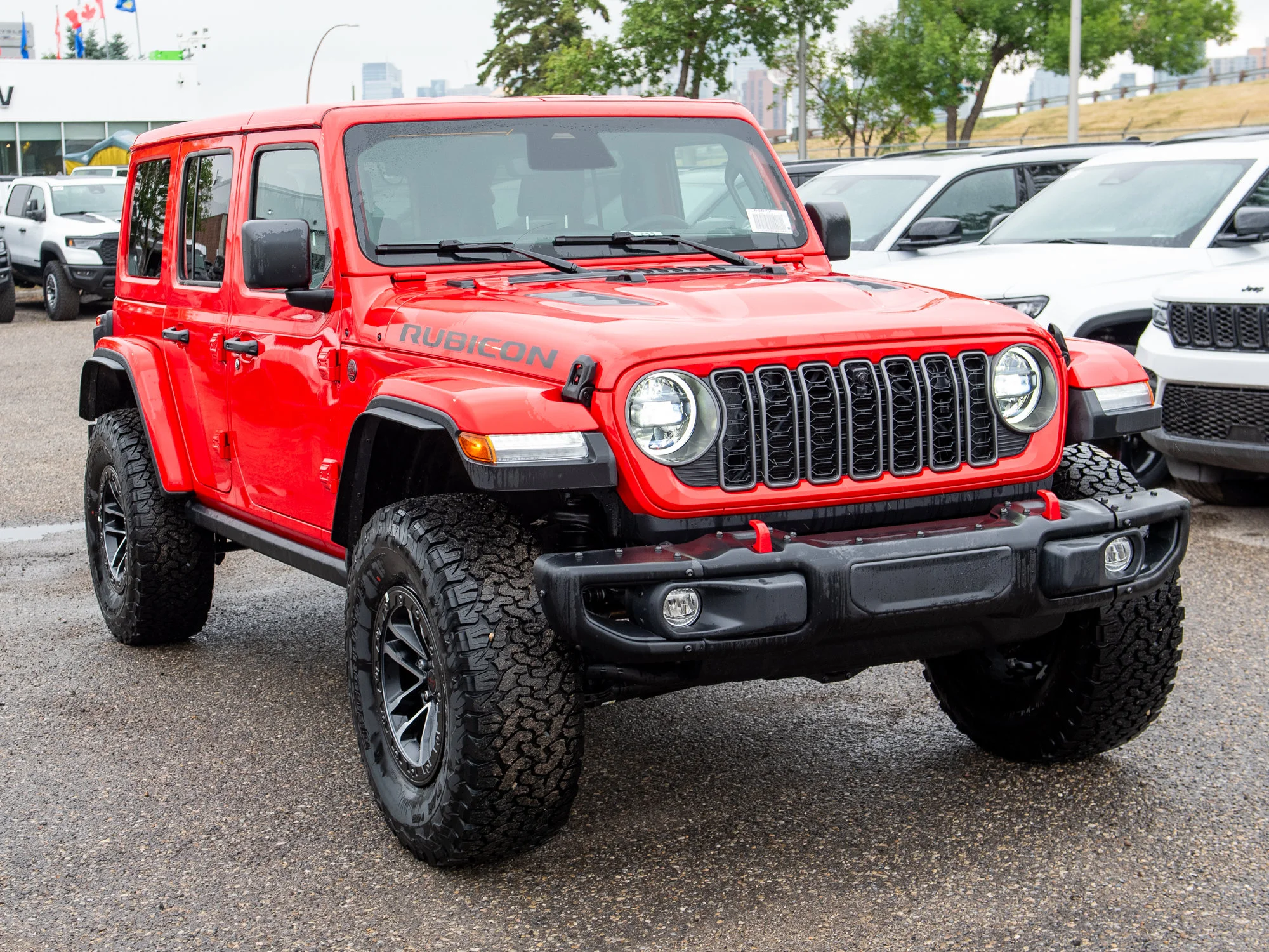 New 2026 Red Jeep Rubicon X*, 35 Inch Tires, Steel Bumpers, Nappa Leather image 8