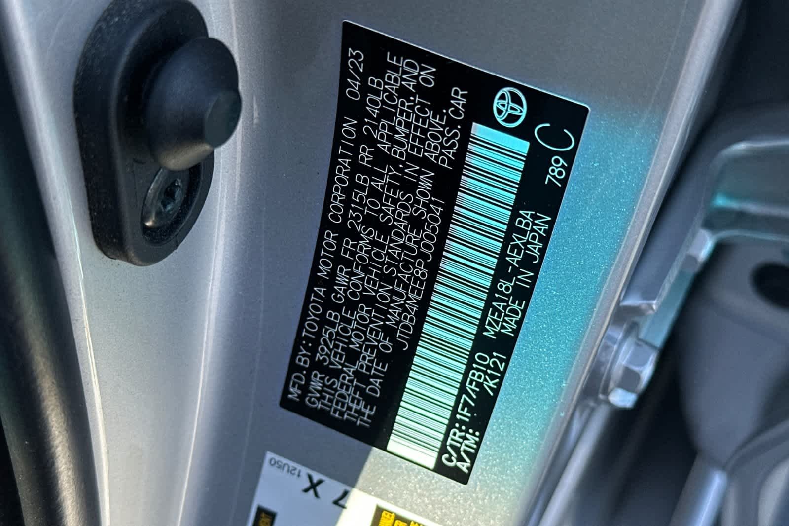 Used 2023 Classic Silver Metallic Toyota LE image 32