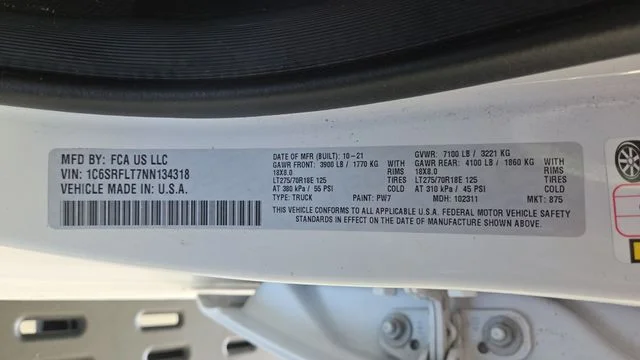 Used 2022 Bright White Clearcoat Ram Rebel image 27
