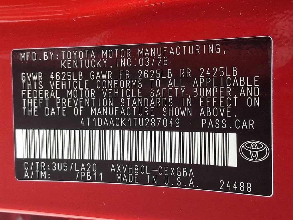 Certified Used 2026 Red Toyota XLE image 49