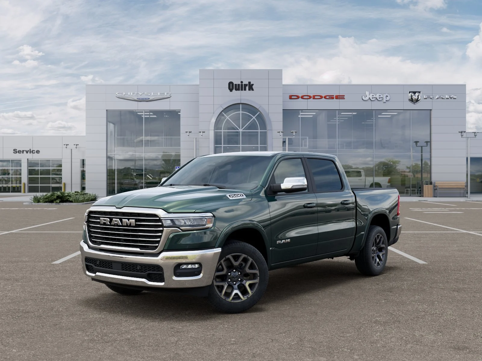 New 2026 Serrano-Green Metallic Exterior Paint RAM Laramie image 10