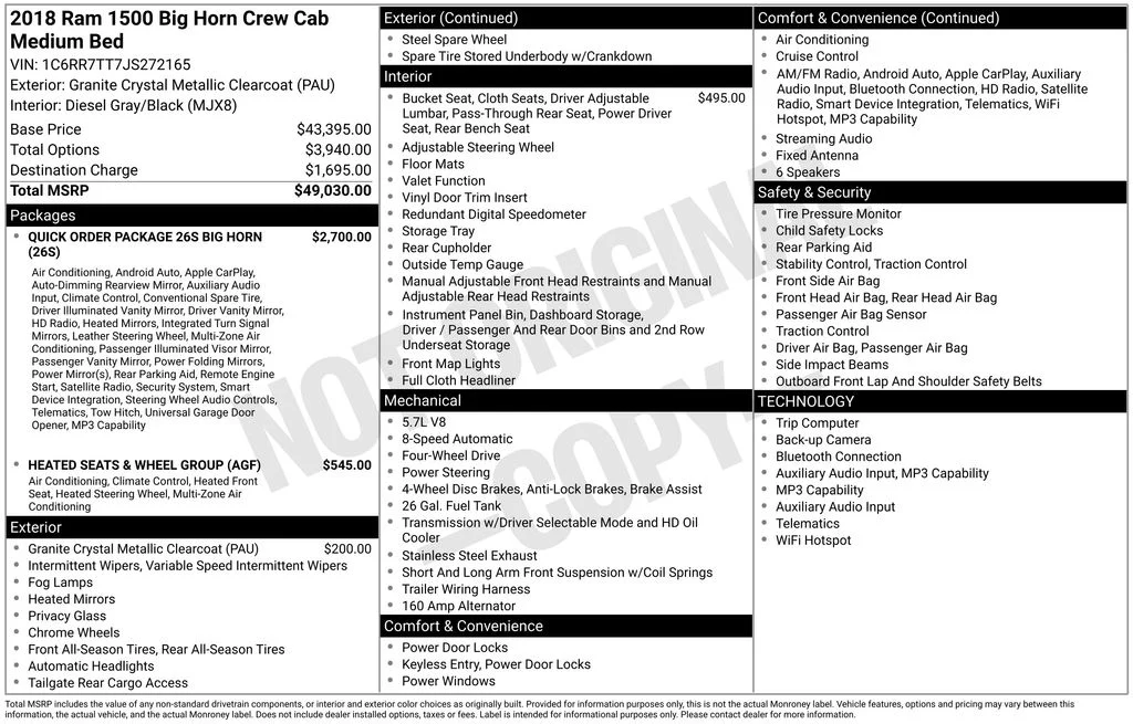 Used 2018 Gray Ram Big Horn image 4