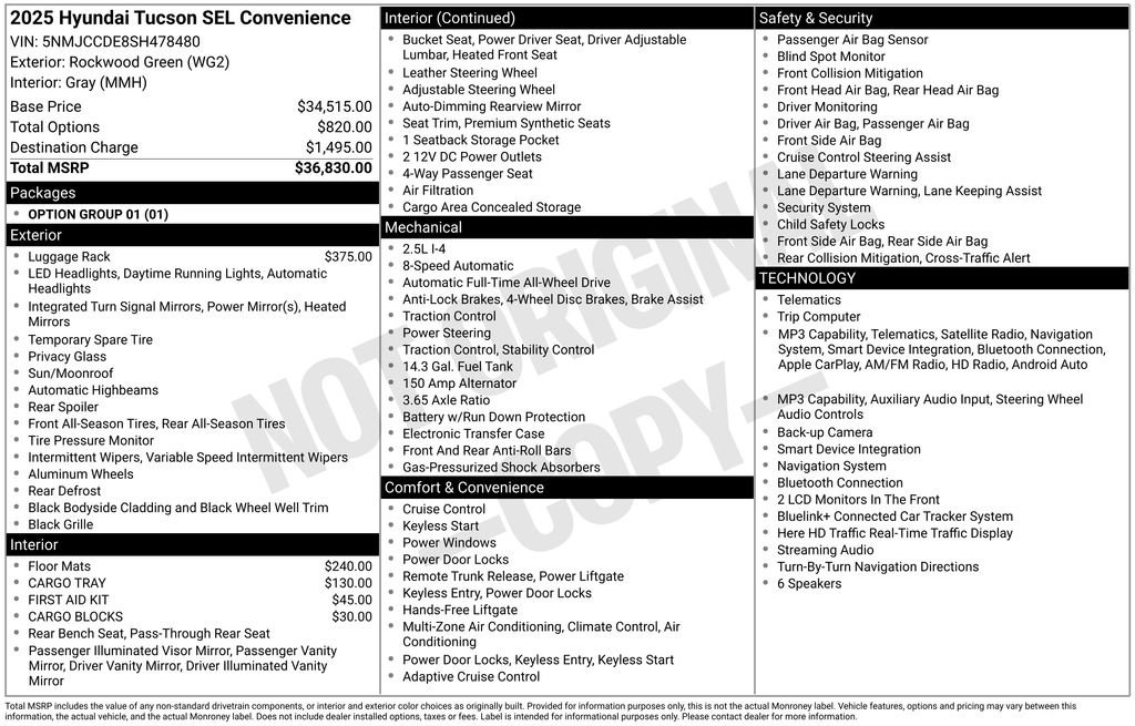 Used 2025 Green Hyundai SEL Convenience image 27