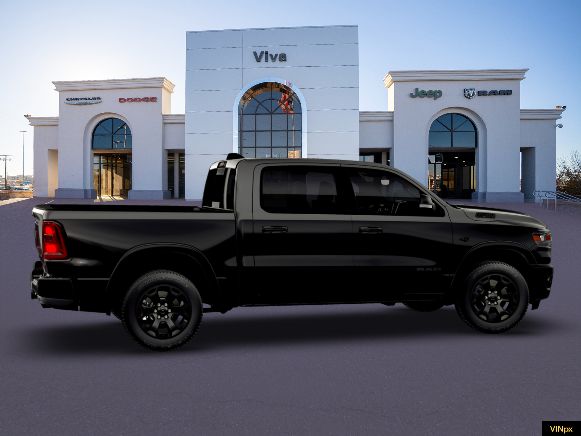 New 2026 Diamond Black Crystal Pearl-Coat Exterior Paint RAM Big Horn/Lone Star image 15