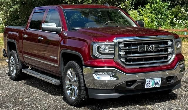Used 2017 Crimson Red Tintcoat GMC SLT image 2