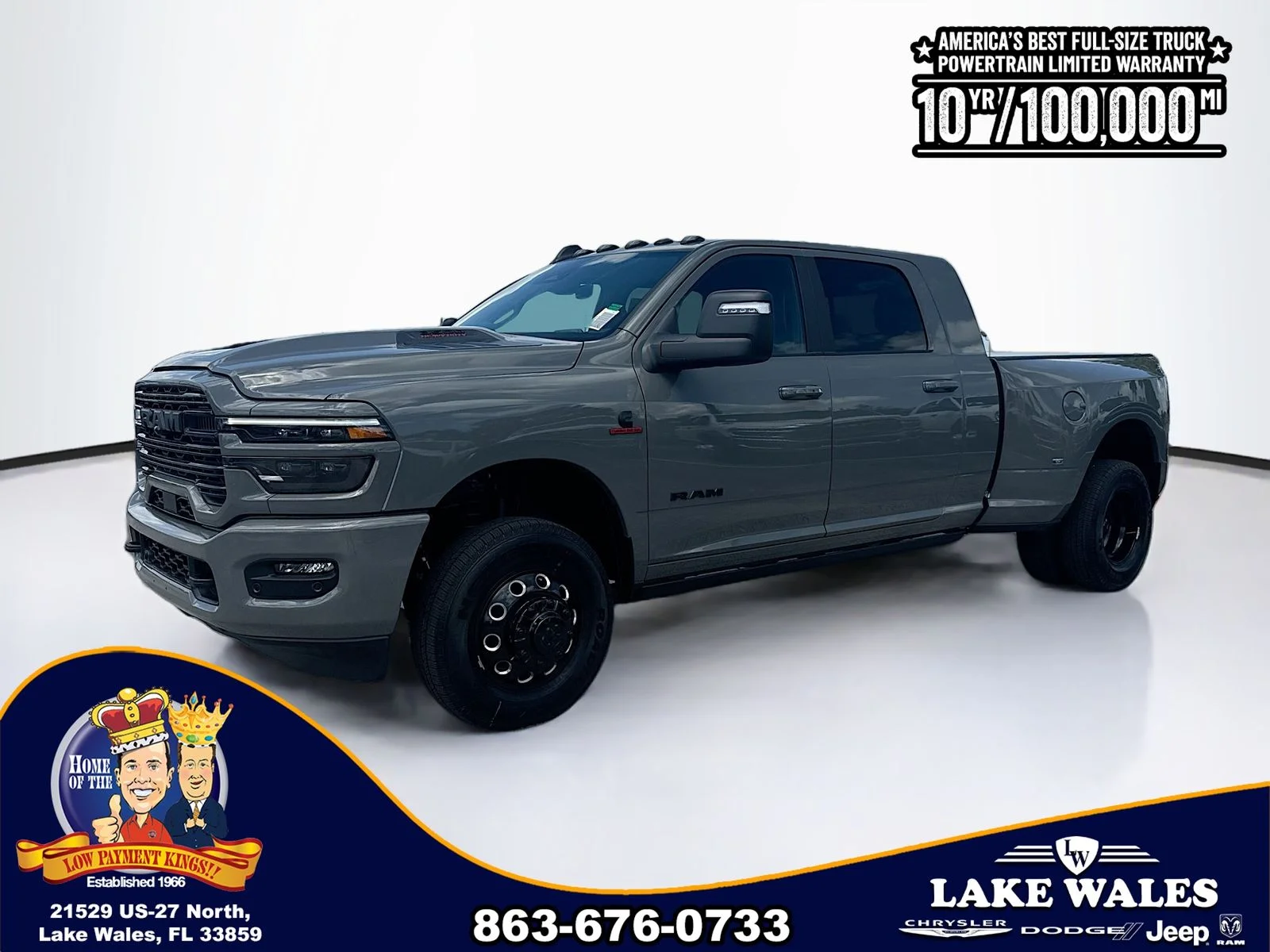 New 2026 Ceramic Gray Clear-Coat Exterior Paint RAM Laramie image 2