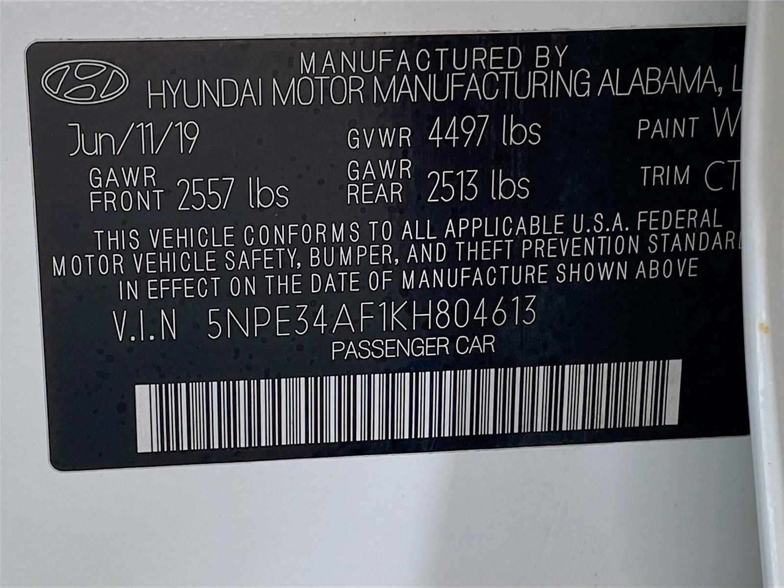 Used 2019 Quartz White Pearl Hyundai SEL image 35