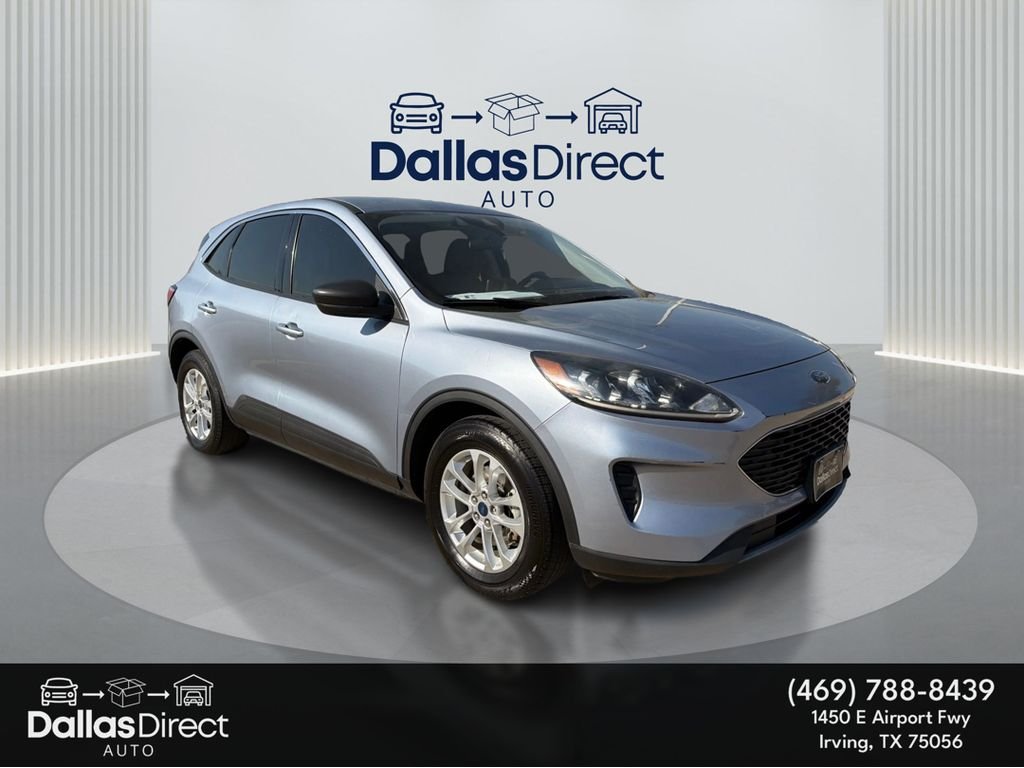 Used 2022 Iced Blue Silver Metallic Ford SE image 2