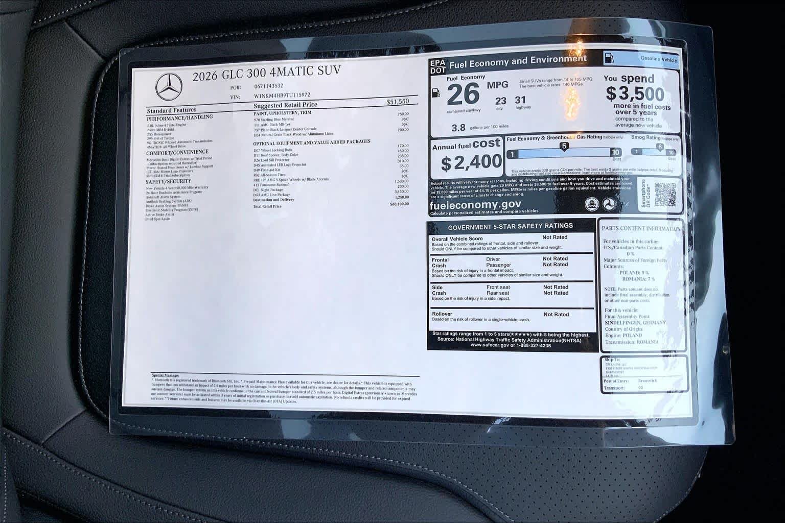 New 2026 Starling Blue Metallic Mercedes-Benz GLC 300 image 16