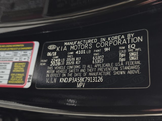 Used 2019 Shadow Black Kia Plus image 10