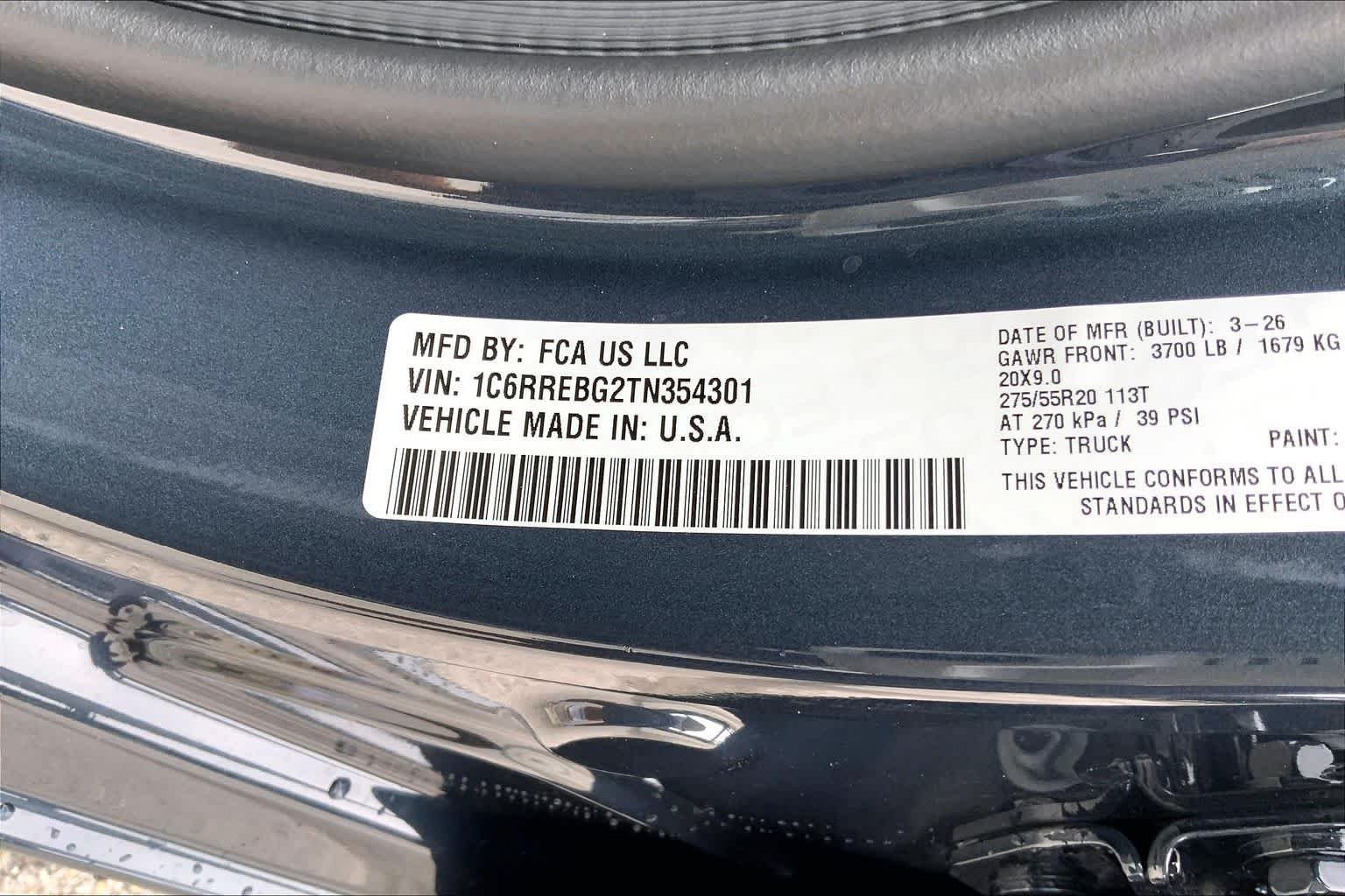 New 2026 Forged Blue Metallic Exterior Paint RAM Lone Star image 19