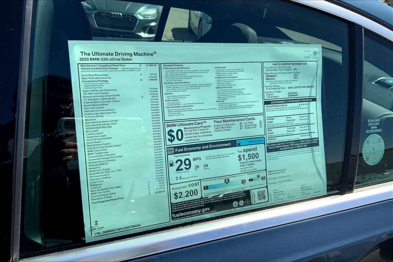 New 2025 Arctic Race Blue Metallic BMW 330i xDrive image 20