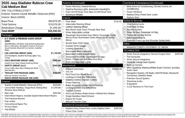 Used 2020 Gray Jeep Rubicon image 5