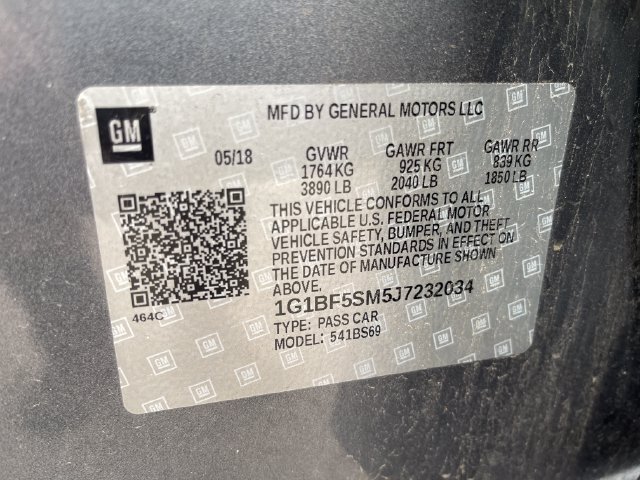Certified Used 2018 SATIN STEEL METALLIC Chevrolet Premier image 28