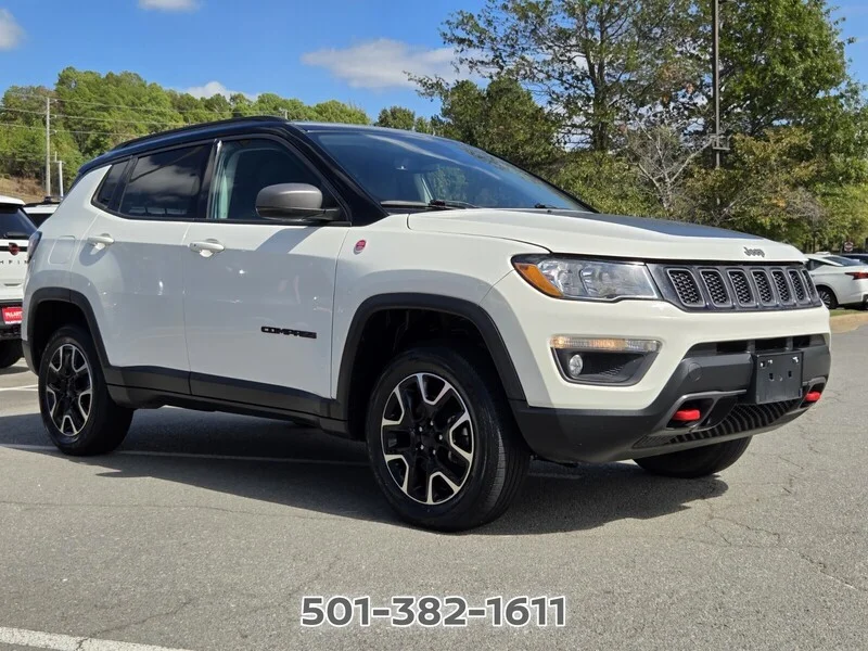 Used 2021 White Clearcoat JEEP TRAILHAWK 4X4 image 7