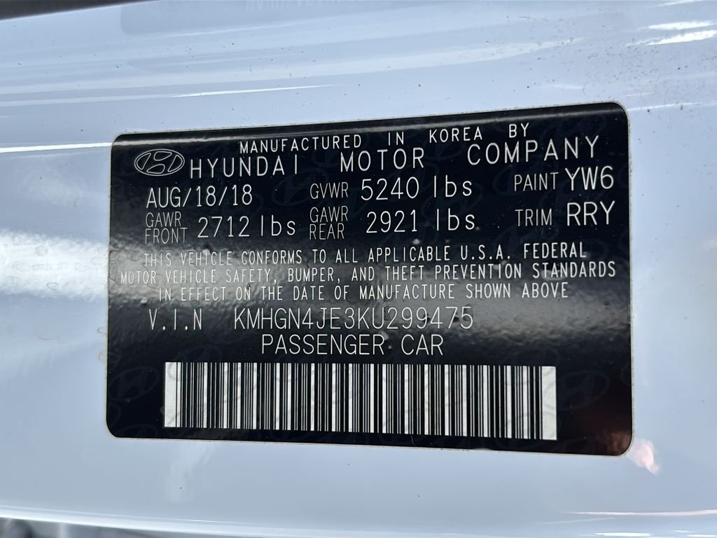 Used 2019 Casablanca White Genesis 3.8 image 40