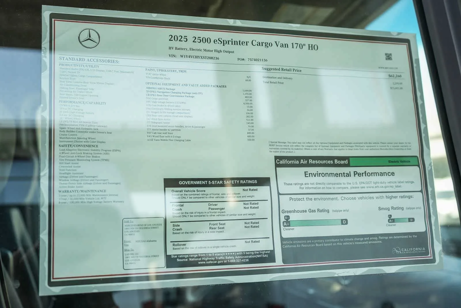 New 2025 Arctic+White Mercedes-Benz Cargo 170WB High Roof 113kW Battery RWD HO Motor image 35