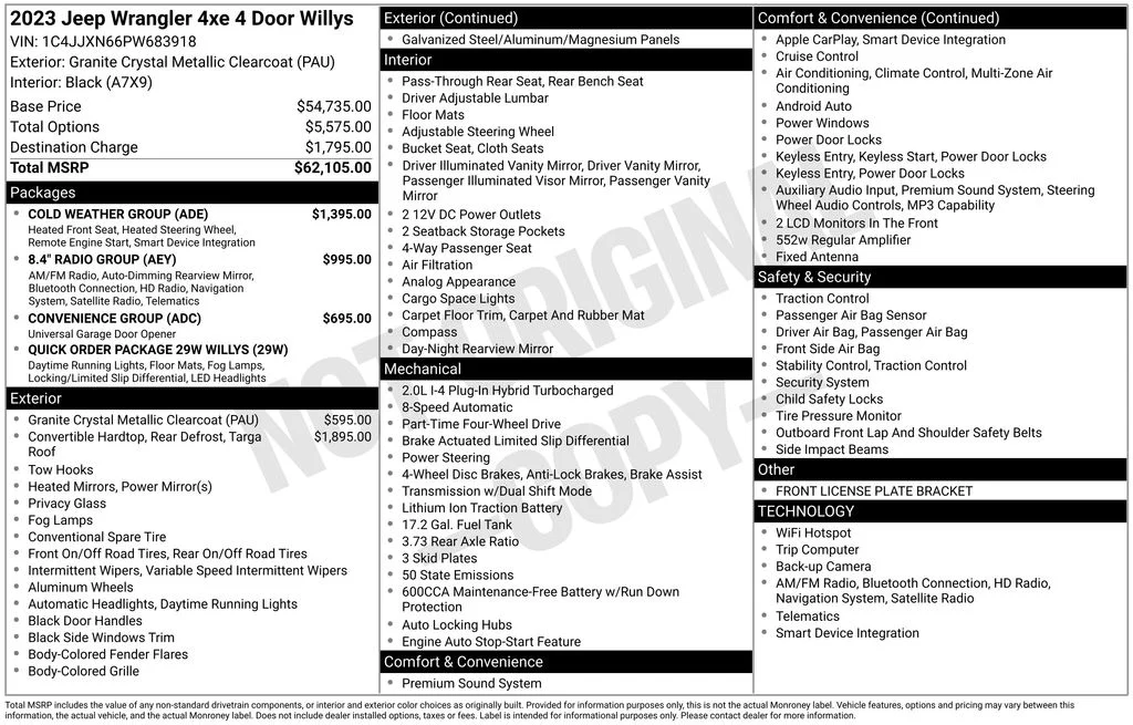Used 2023 Gray Jeep Willys 4xe image 21