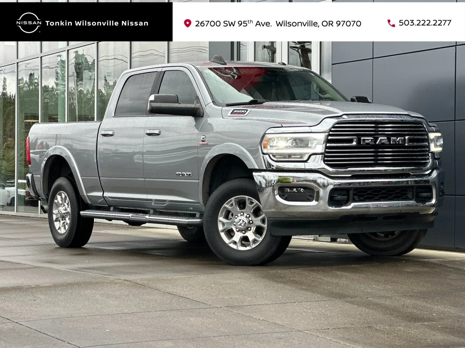 Used 2022 Billet Silver Metallic Clearcoat Ram Laramie image 1