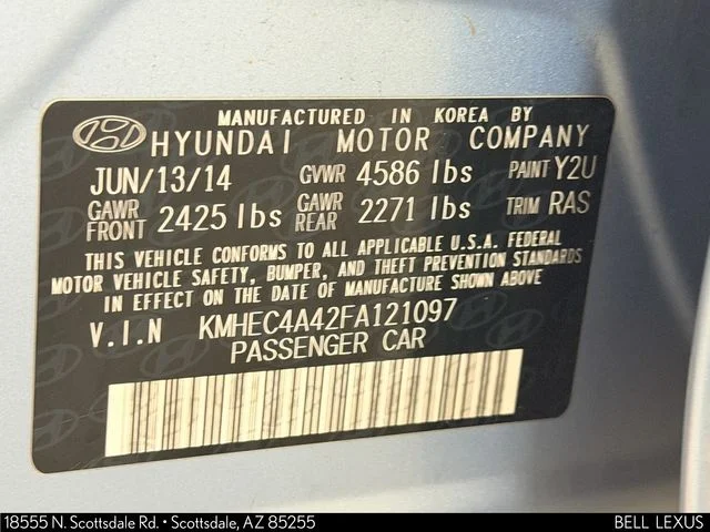 Used 2015 Blue Hyundai Limited image 32