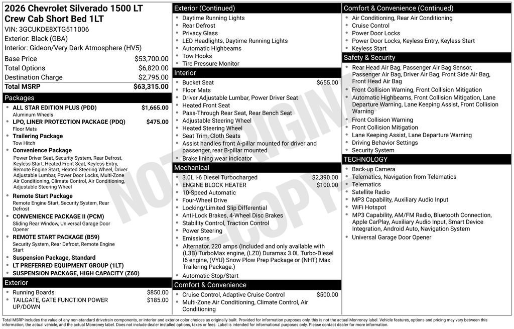 New 2026 Black Chevrolet LT image 5