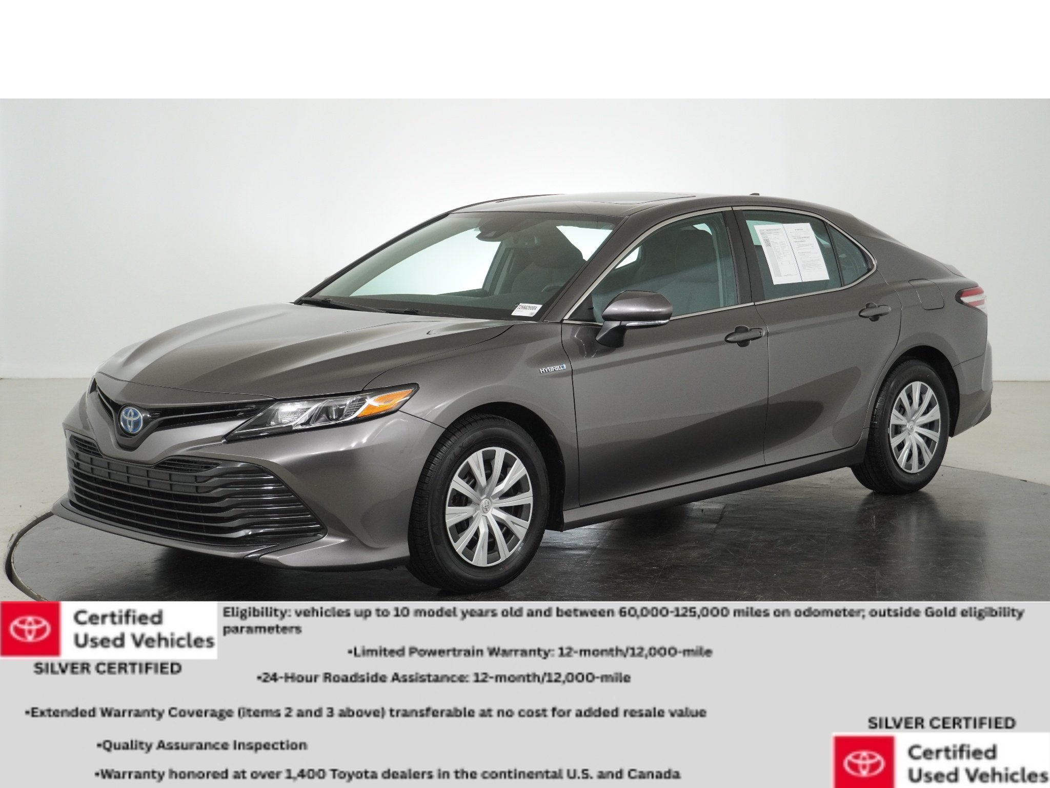Certified Used 2020 Predawn Gray Mica Toyota Hybrid LE image 8