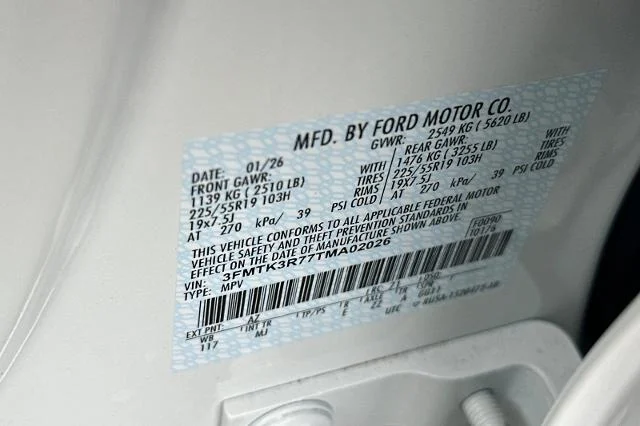 New 2026 Star White Metallic Tri-coat Ford Premium image 48
