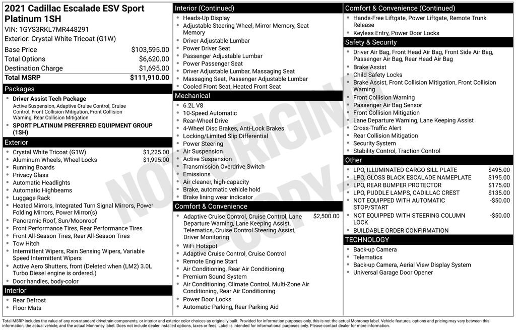 2021 Cadillac Escalade ESV Sport Platinum's photo