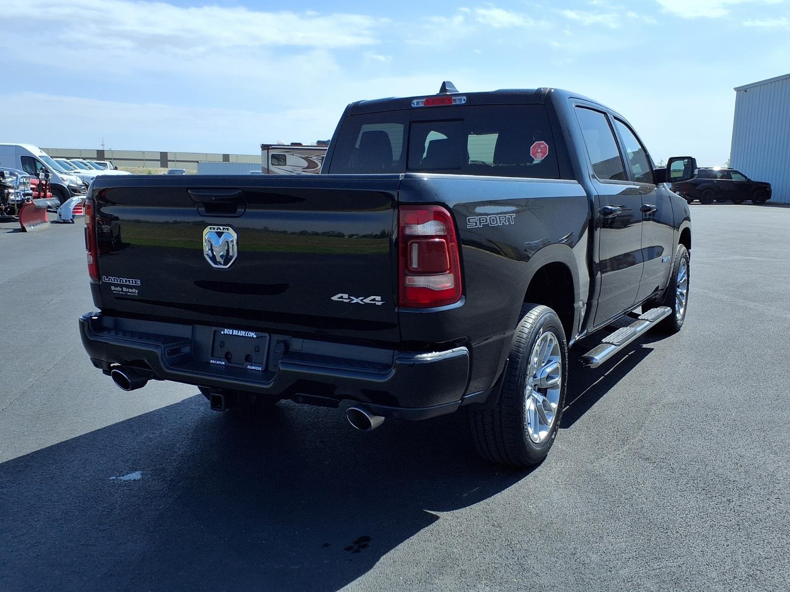 Used 2023 Diamond Black Crystal Pearl Coat RAM Laramie image 15