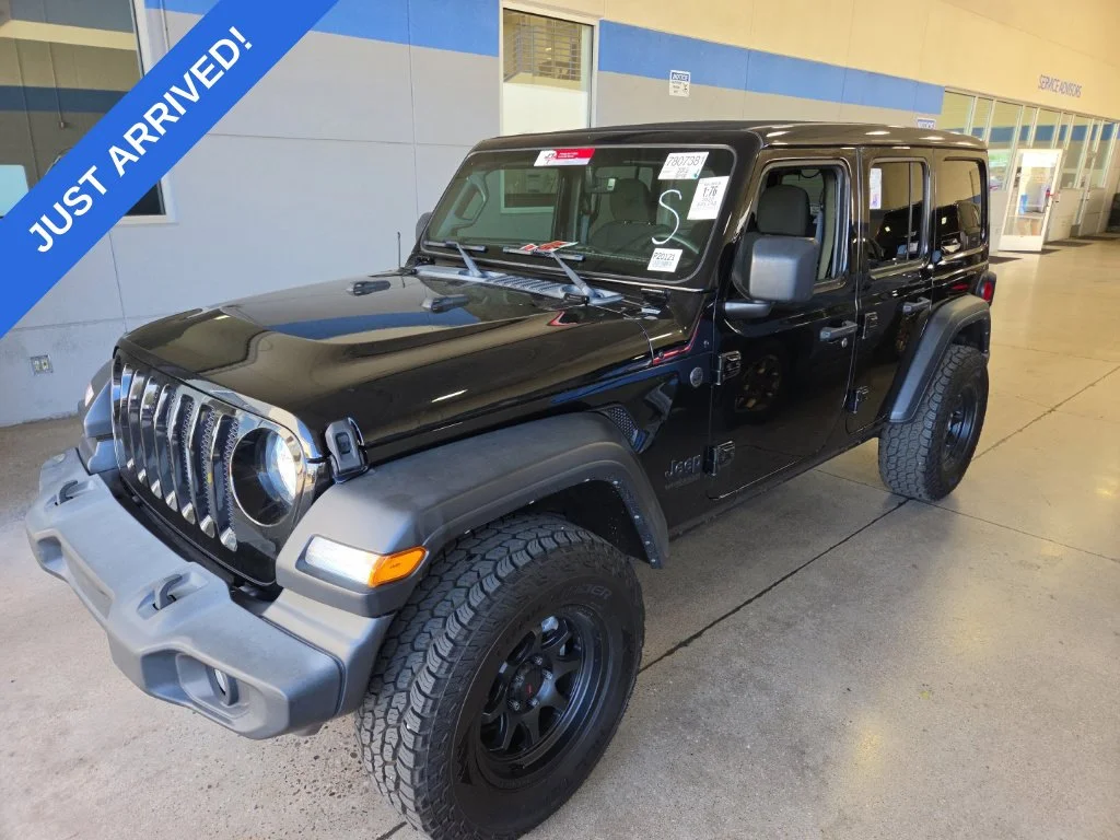 Used 2022 Black Clearcoat Jeep Unlimited Sport S image 1
