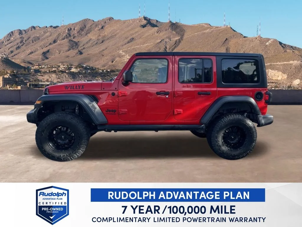 Used 2020 Red Clearcoat Jeep Unlimited Sport image 3
