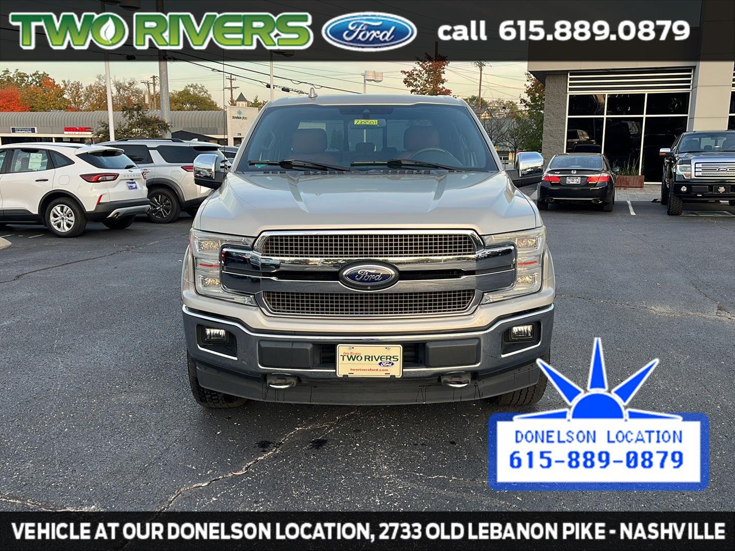 Used 2018 White Gold/Stone Gray Ford King Ranch image 3