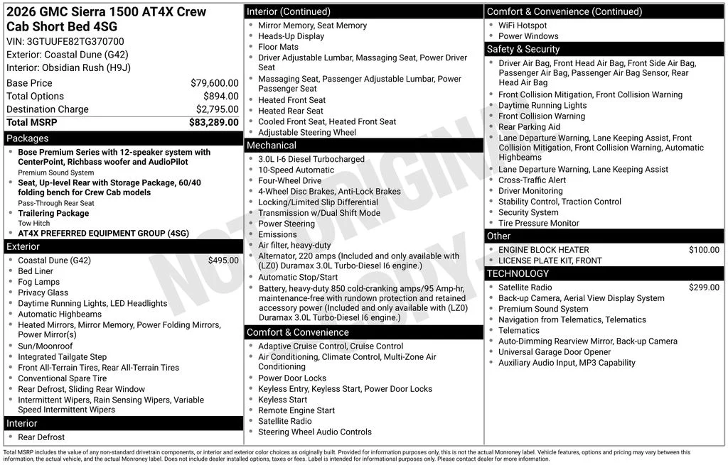 New 2026 Beige GMC AT4X image 47