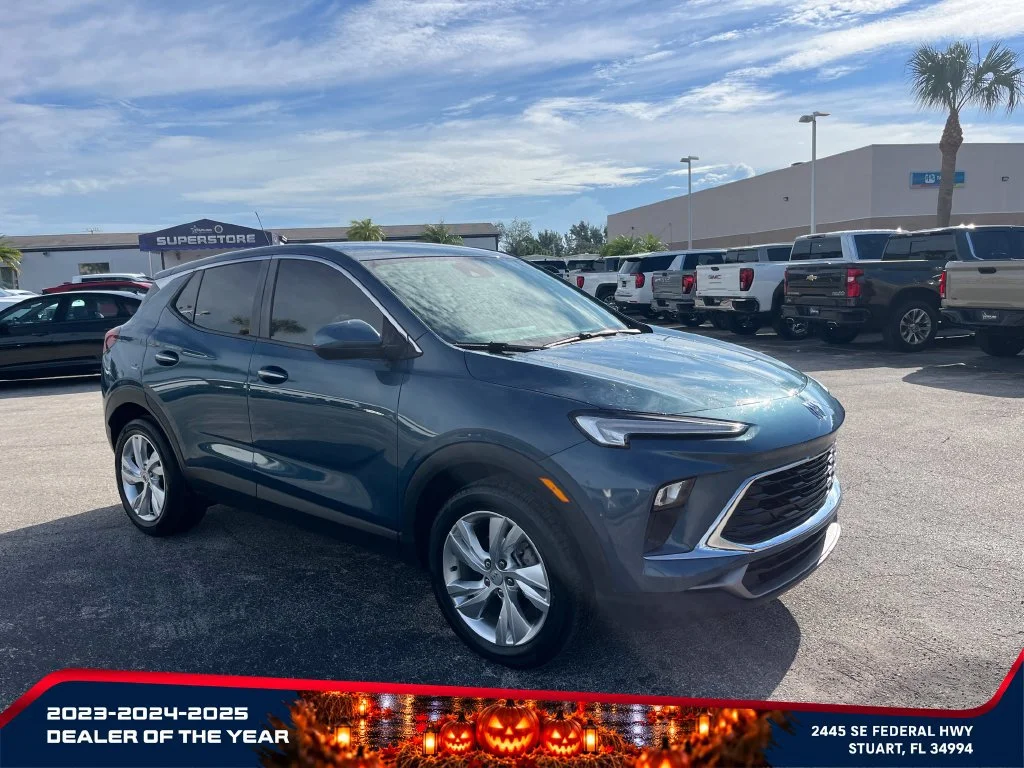 Used 2024 Ocean Blue Metallic Buick Preferred image 2