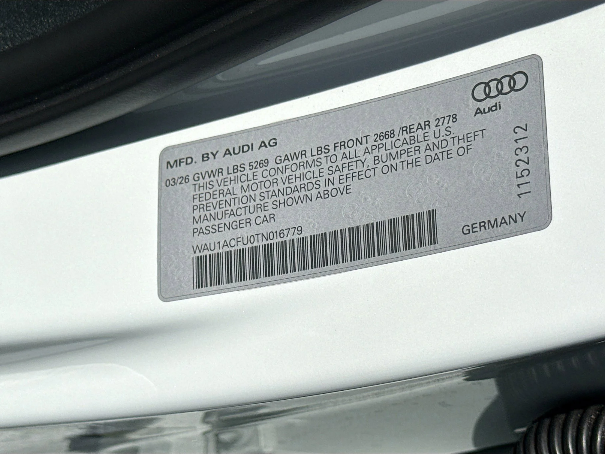 New 2026 Glacier White Metallic Audi Premium image 41